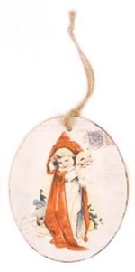 Hængemærke oval med julemotiv fra Ib Laursen - Tinashjem